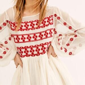 Free People | Need Me Embroidered Mini Dress